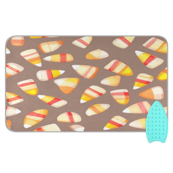 Ironing Mat Portable Ironing Blanket for Table Top Travel Ironing Pad for Washer Dryer 27.6" x 47.2" Small Cartoon Candy Corn