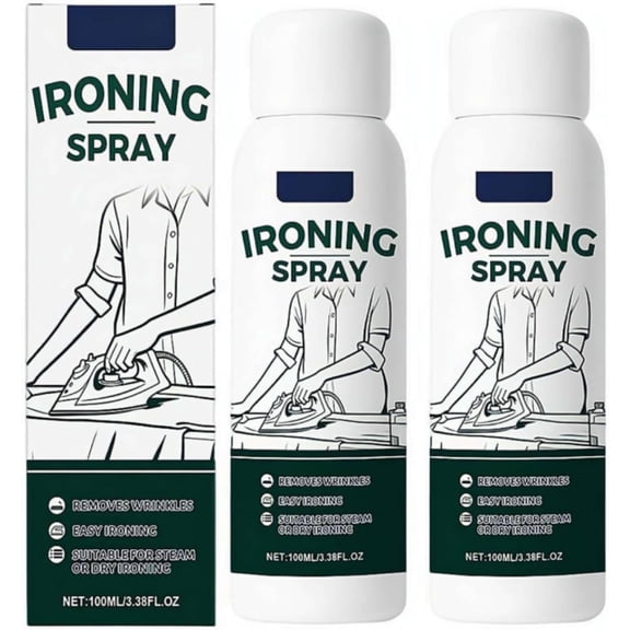 Ironing Starch Spray  2 Pcs Heavy Hold Anti-Static Fabric Wrinkle Remover for Clothing & Linens(RL)