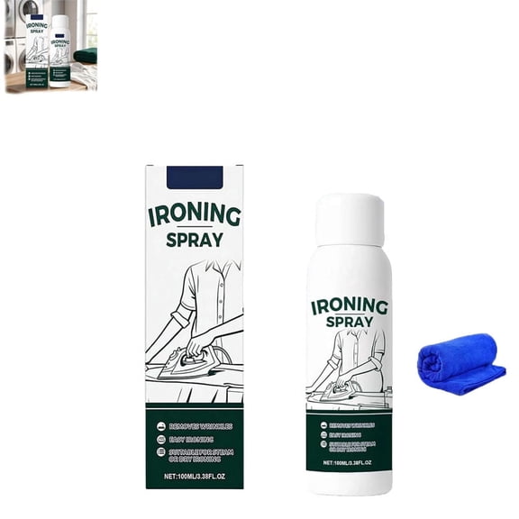 Ironing Starch Spray,Spray Starch for Ironing Clothes,Static Guard Heavy Hold,Fabric Static Remover, Clothes Starching Dewrinkle Sprays,for Wool Cotton Linen Polyester Clothing Bed (1)