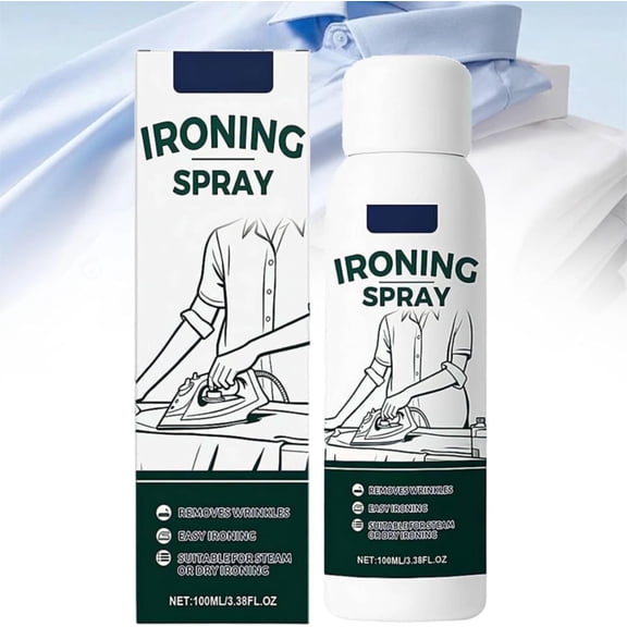 Ironing Starch Spray, Spray Starch for Ironing Clothes, Static Guard Heavy Hold, Fabric Static Remover, Dewrinkle Sprays for Wool Cotton Linen Polyester100ml1Pcs