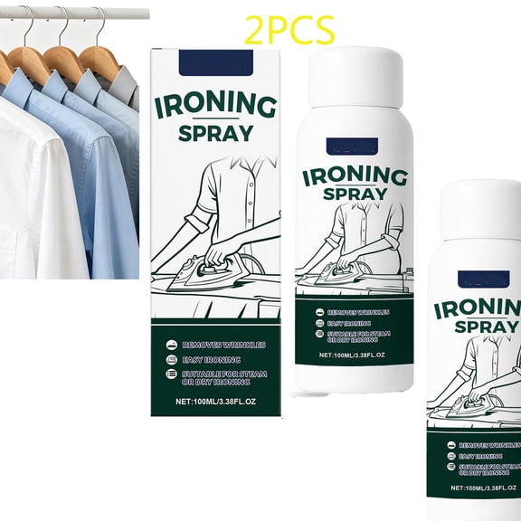 Ironing Starch Spray, Spray Starch for Ironing Clothes, Static Guard Heavy Hold, Fabric Static Remover,for Wool Cotton Linen Polyester Clothing Laundry Bed Sheets 100ml