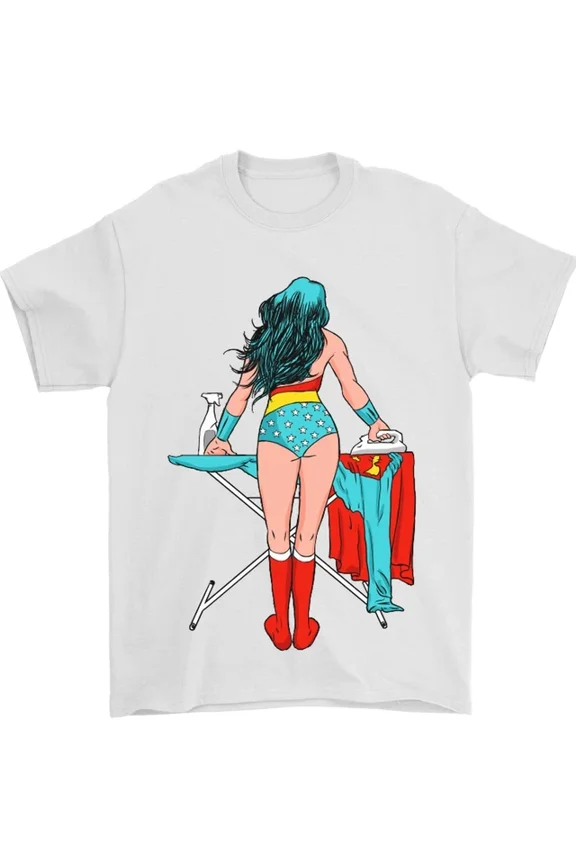 Ironing Superhero Funny T-Shirt