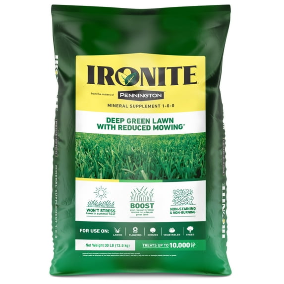 Ironite Mineral Supplement by Pennington, 1-0-0 Fertilizer, 30 lbs 10,000 sq. ft.