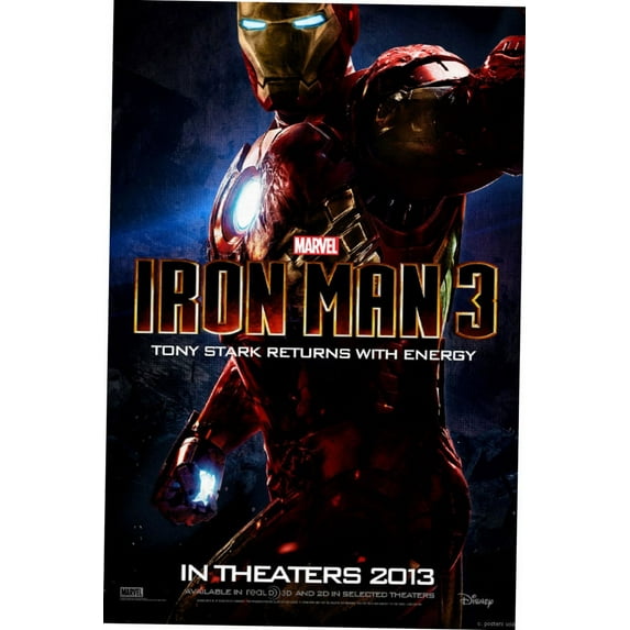 Ironman 3 Movie poster 12x16 Print on Metal Sign 12in x 16in #126980 Square Adults Z Posters
