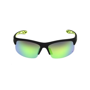 Ironman Men's Blade Fashion Sunglasses with Green Mirror Lenses, Black