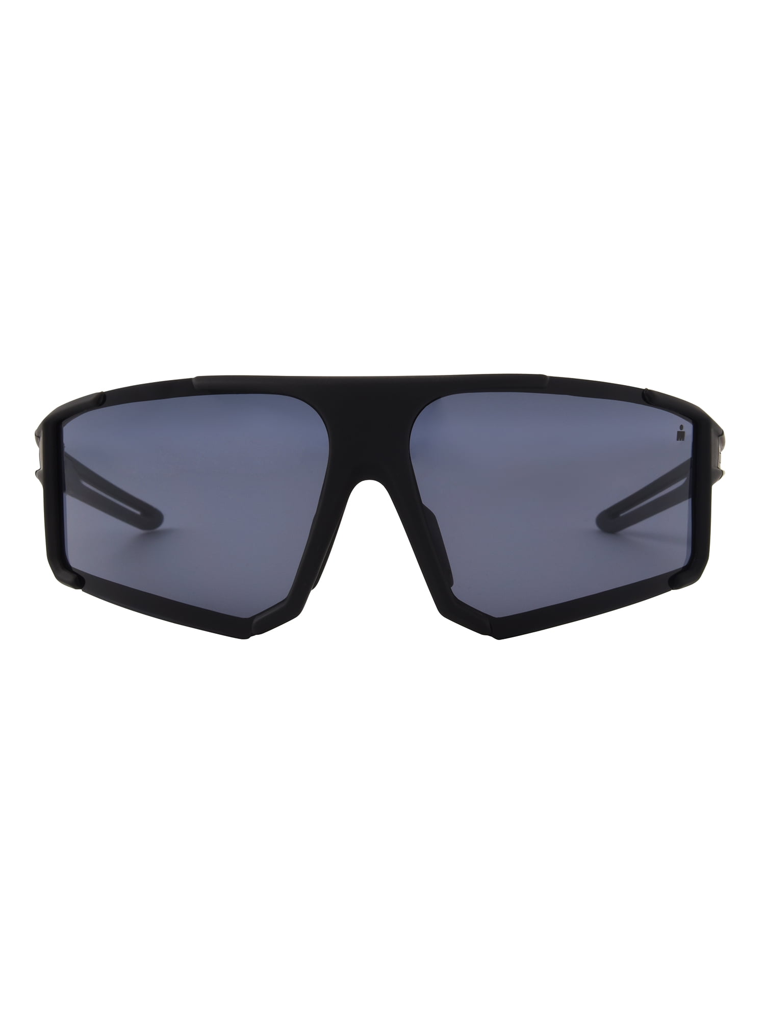 Men's Ironman Impact Resistant Semi-Rimless Wrap Sunglasses - Black 