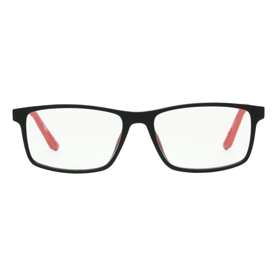 Ironman Rectangle Black/Red Reader Eyeglass 1.75