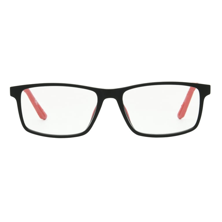 アイロンマン Ironman Rectangle Black/Red Reader Eyeglass 2.00 - Walmart.com