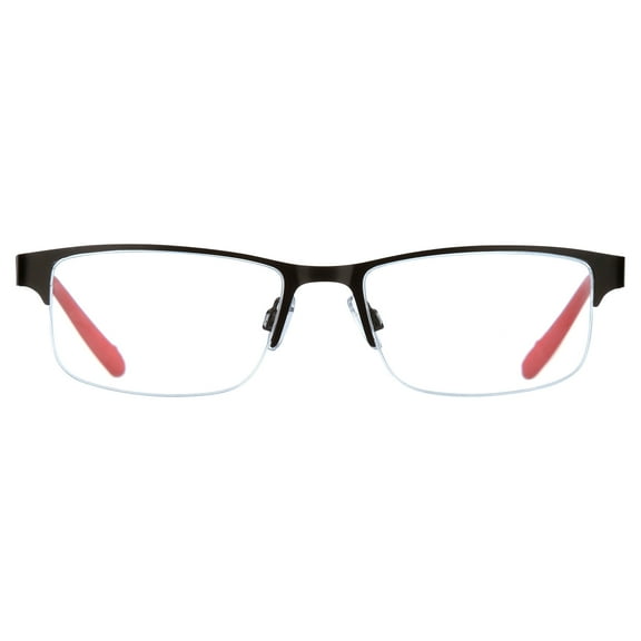 Ironman Rectangle Gunmetal Reading Glasses 1.25