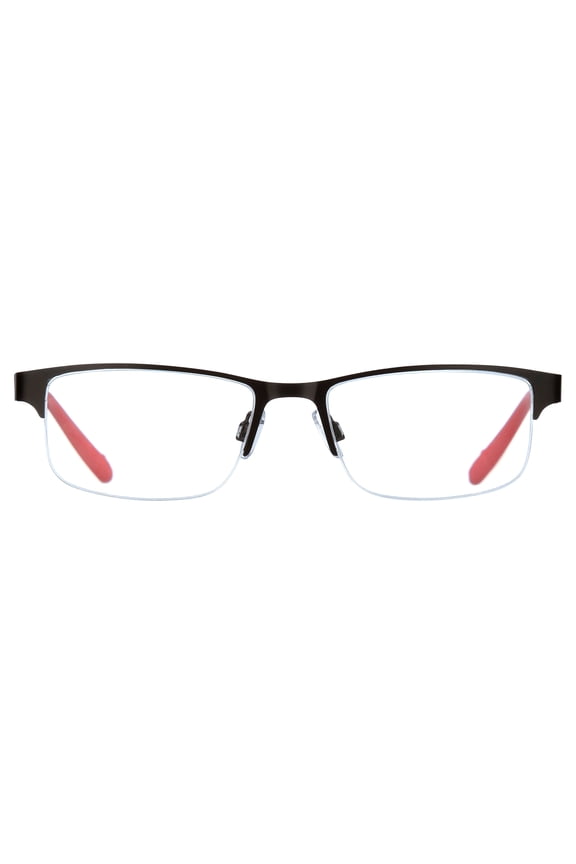 Ironman Rectangle Gunmetal Reading Glasses 1.25