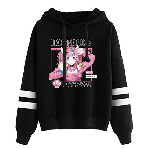 Ironmouse Cute Pocketless Hoodie Sweatshirts Streetwear Casual Men Women Fashion Clothes
