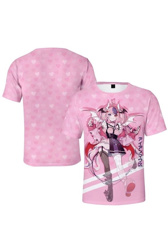 Ironmouse Merch T-shirt Classic 3D Print Short Sleeves Men And Women Summer Harajuku Wear