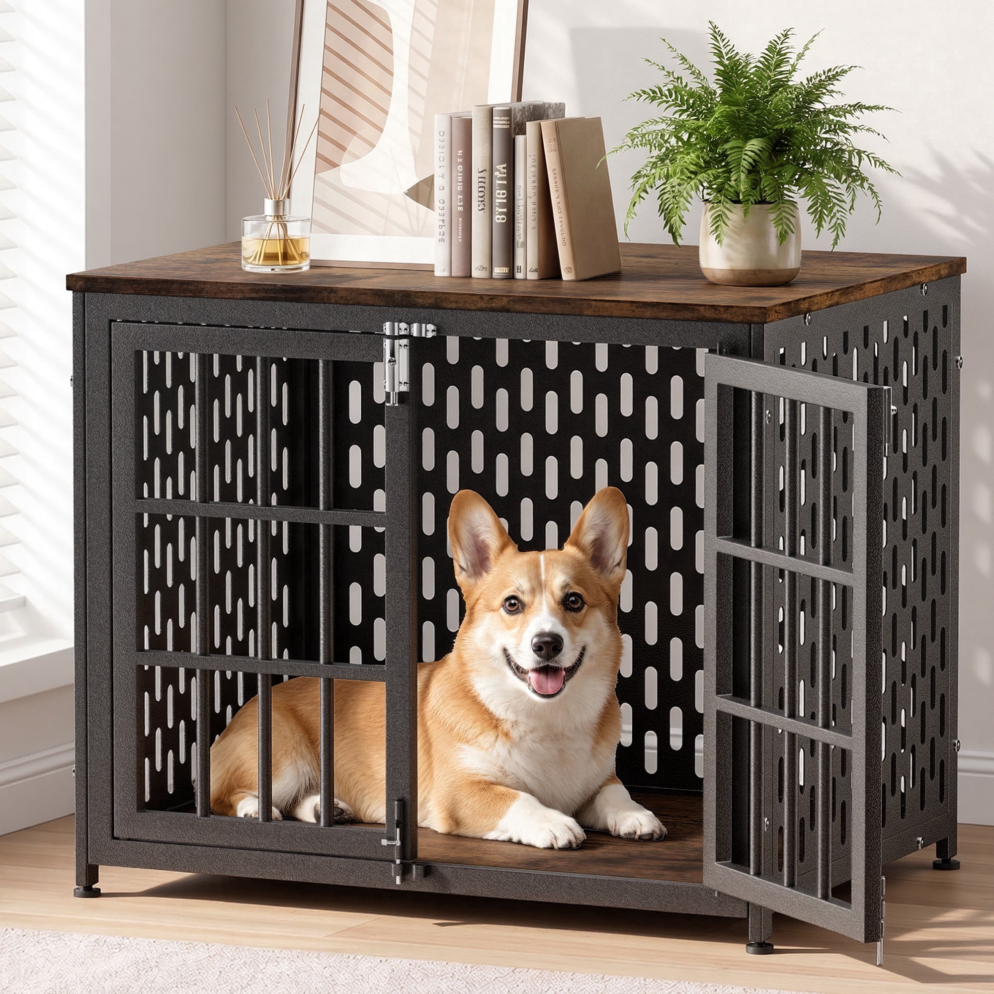 Ironovahome 32" Heavy Duty Dog Crate for Small/Medium Dogs, Dog Crate ...