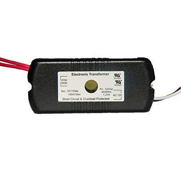 Ironsmith Lighting Products 150 Watt Dimmable Halogen Lamp Transformer - Metal & Plastic Material, Halogen, Xenon, Krypton Type Light Bulbs Support - Short Circuit Protected with Auto Restart