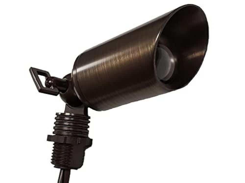 Ironsmith Lighting Products Adjustable Spot Light with Bronze Finish Lighting Fixture, Solid Brass Construction, Bi-Pin G4 Socket and Spike Mount, Compatible with Halogen and LED Bulbs Support