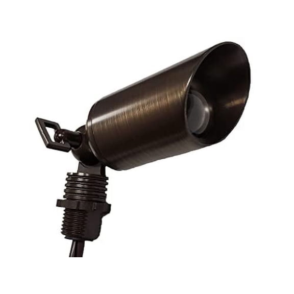 Ironsmith Lighting Products Adjustable Spot Light with Bronze Finish Lighting Fixture, Solid Brass Construction, Bi-Pin G4 Socket and Spike Mount, Compatible with Halogen and LED Bulbs Support