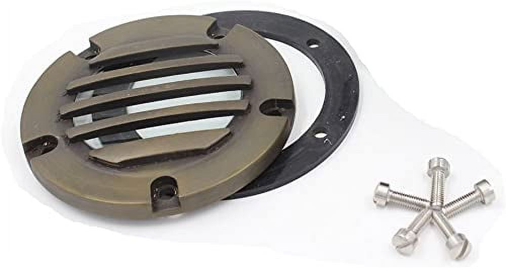 Ironsmith Lighting Products Louvered Style Solid Brass Cover Kit for In Ground Well Light Bulbs