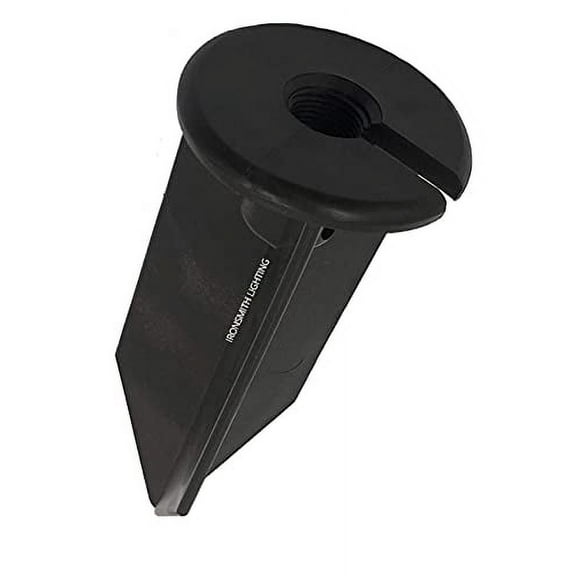 Ironsmith Lighting Products Spike Mount with 1/2" NPT Thread - In-Ground 8" Support Stakes Light Fixture, Universal Use, Resin Materials, Side Wireway - Black or Matte Bronze
