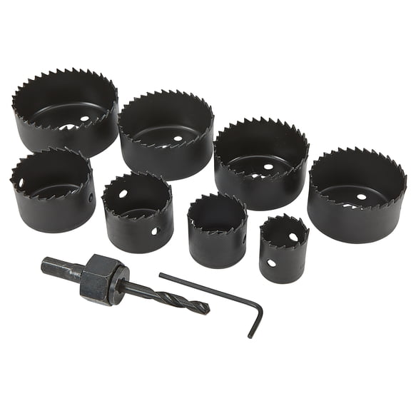 Ironton 10-Pc. Hole Saw Set, SAE