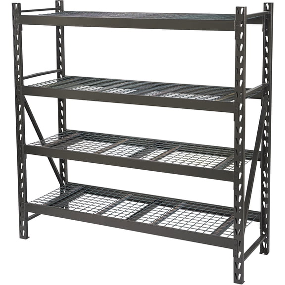 Ironton 4-Tier Storage Shelving, 77in.W x 72in.H x 24in.D