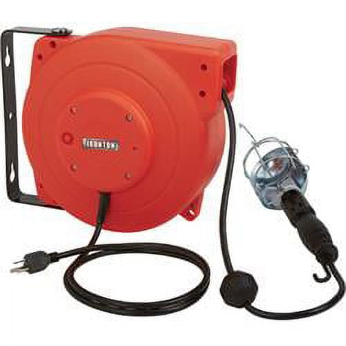 Ironton 49667 Retractable Cord Reel with Worklight - 33 ft. , 5