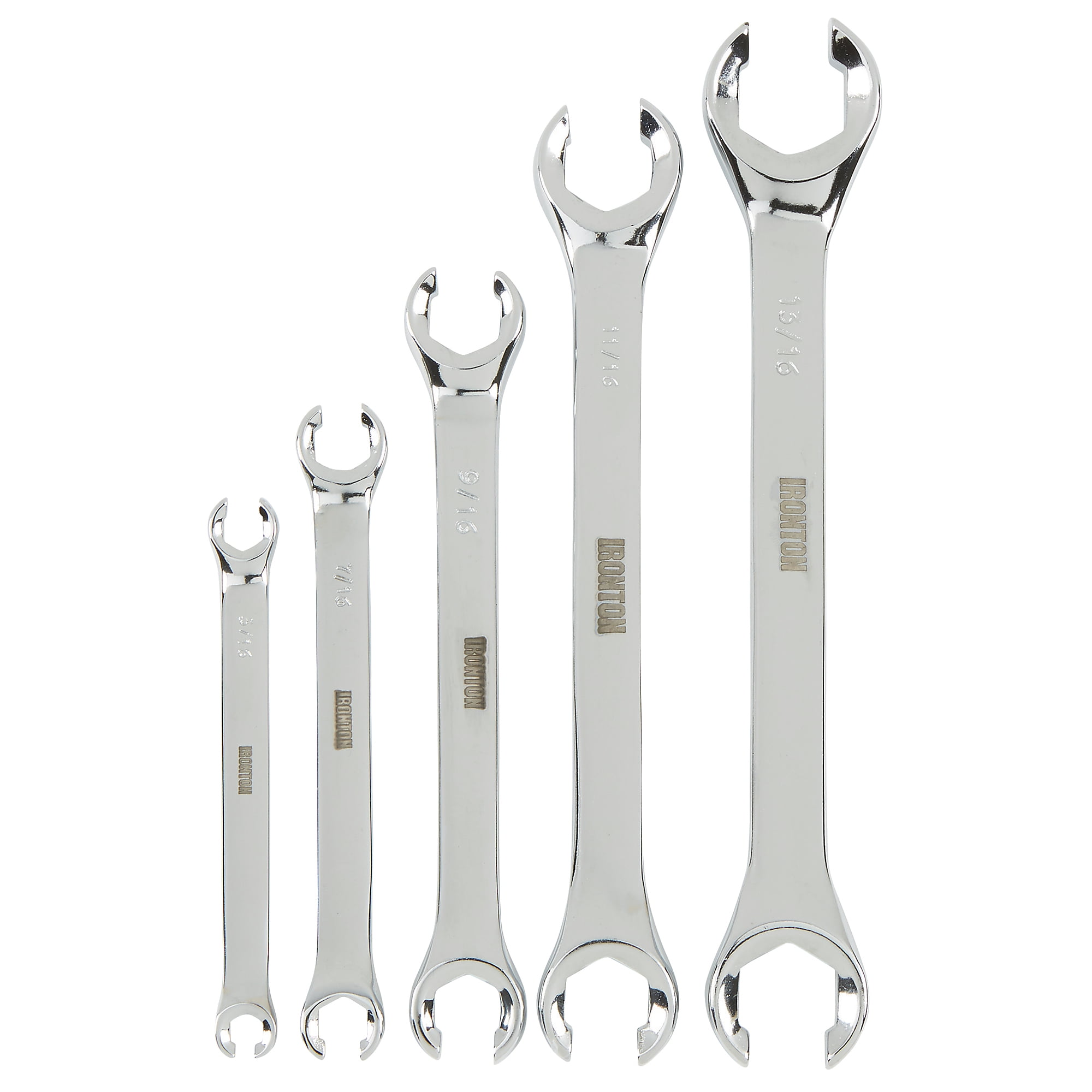 Ironton 5-Pc. SAE Flare Nut Wrench Set, Model# E-2104