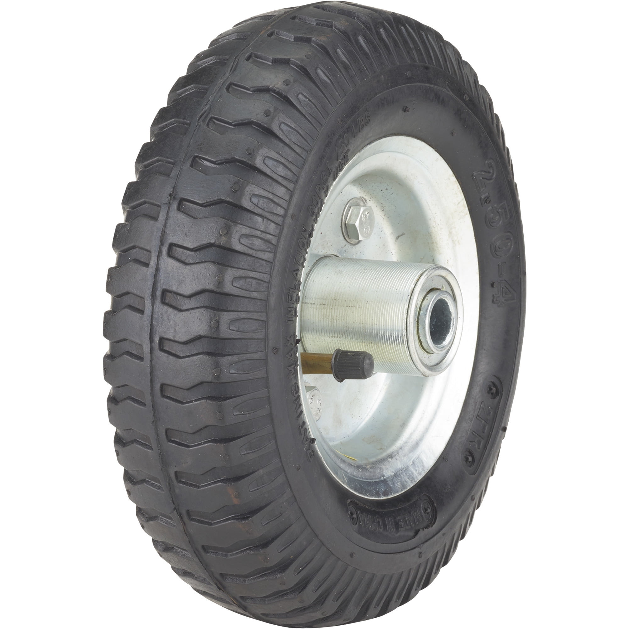 Ironton 8in. Pneumatic Wheel and Tire 250Lb. Capacity, Lug Tread