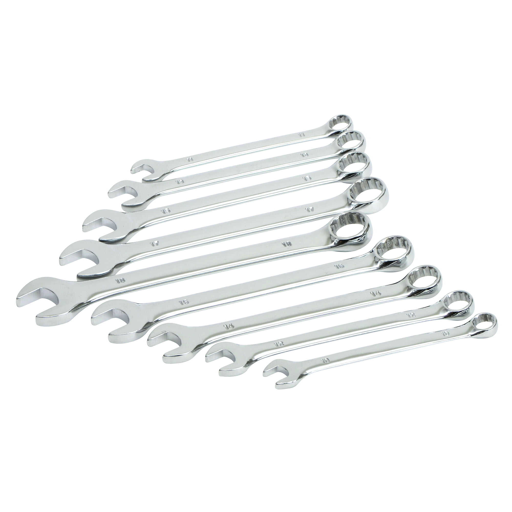 Ironton 9-Pc. Full-Polish Metric Wrench Set, 10.3in.L, Model# E-2004