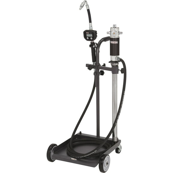 Ironton Air-Operated 5:1 Oil Pump Kit with Cart, 3.7 GPM, 13–16-Gal. Drum Capacity