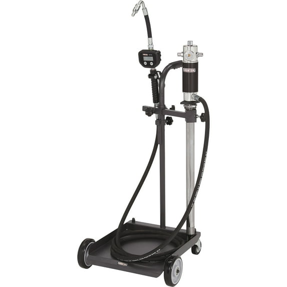 Ironton Air-Operated 5:1 Oil Pump Kit with Cart, 3.7 GPM, 13–16-Gal. Drum Capacity