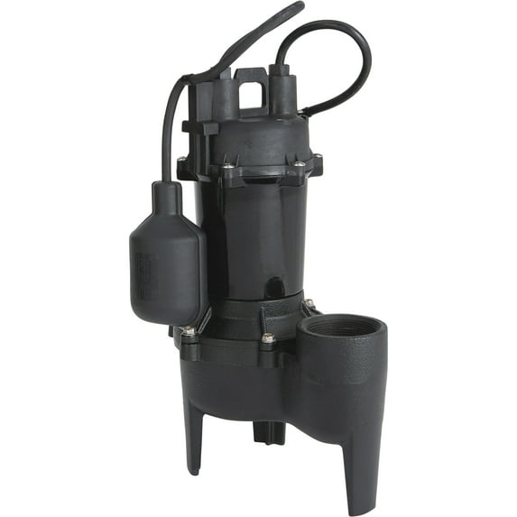 Ironton Cast Iron Sewage Pump, 4600 GPH, 1/2 HP, 2in. Port