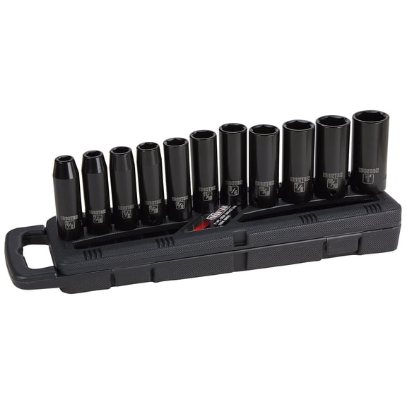Ironton Deep Impact Socket Set, 11-Pc., 1/2in. Drive, SAE