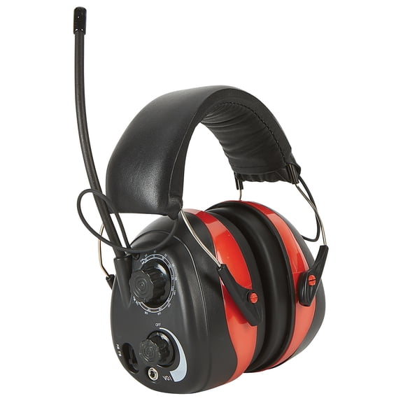 Ironton Hearing Protection Earmuffs with AM/FM Radio and MP3, 25dB NRR