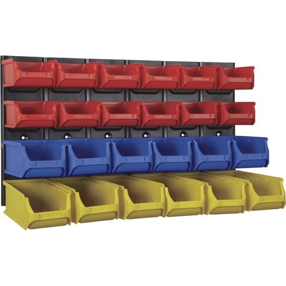 Ironton Metal Louvered Panel System with 24 Bins, 80-Lb. Capacity
