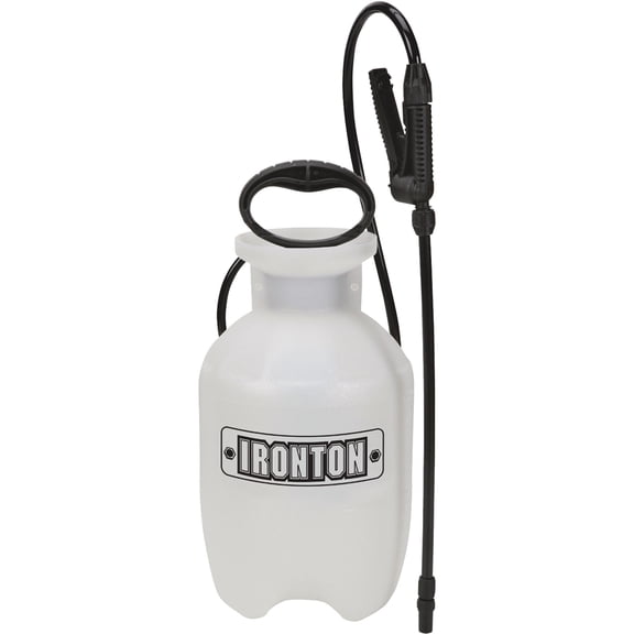 Ironton Portable Poly Sprayer, 1 Gallon, 45 PSI, Adjustable Nozzle, Anti-Clog Filter