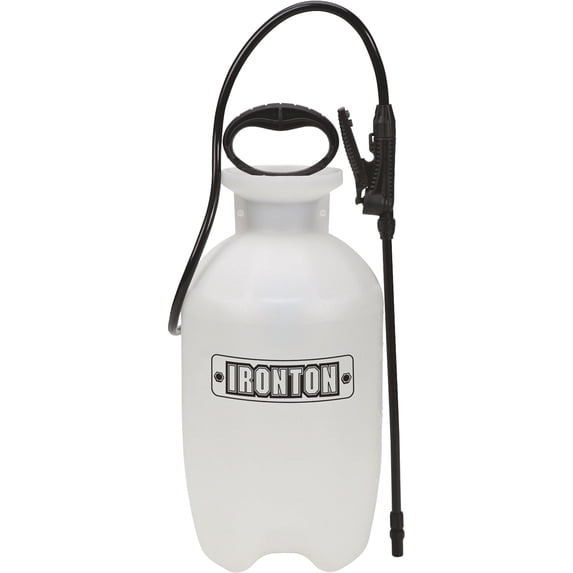 Ironton Portable Poly Sprayer, 2 Gallons, 45 PSI, Adjustable Nozzle, Anti-Clog Filter
