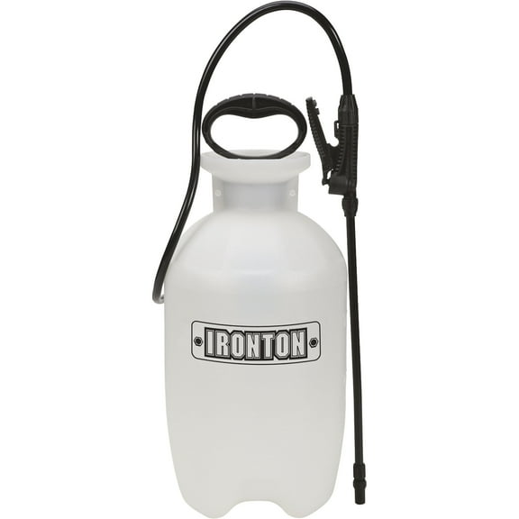 Ironton Portable Poly Sprayer, 2 Gallons, 45 PSI, Adjustable Nozzle, Anti-Clog Filter