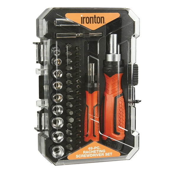 Ironton Ratcheting Screwdriver Sockets, 49-Pc. Set