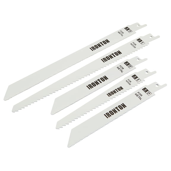 Ironton Reciprocating Saw Blades, 10-Pc. Set, 6in., 9in., 1424 TPI