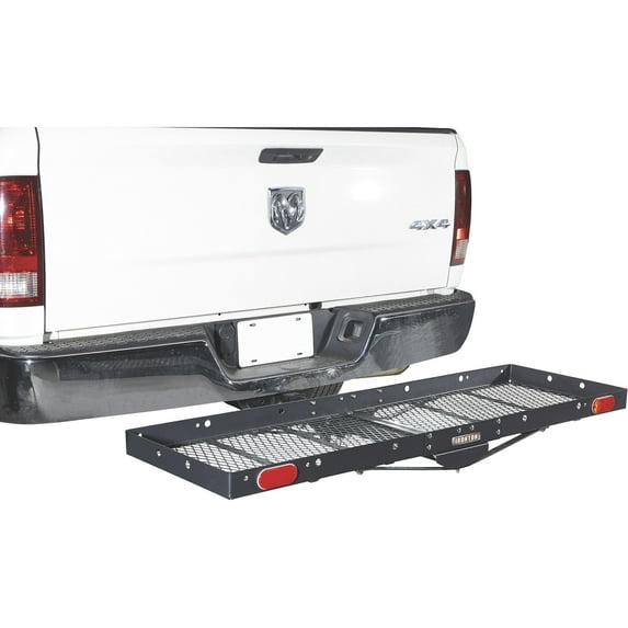 Ironton Steel Folding Hitch Cargo Carrier, 750-Lb. Capacity, Black, 60in. x 19in. x 3in.