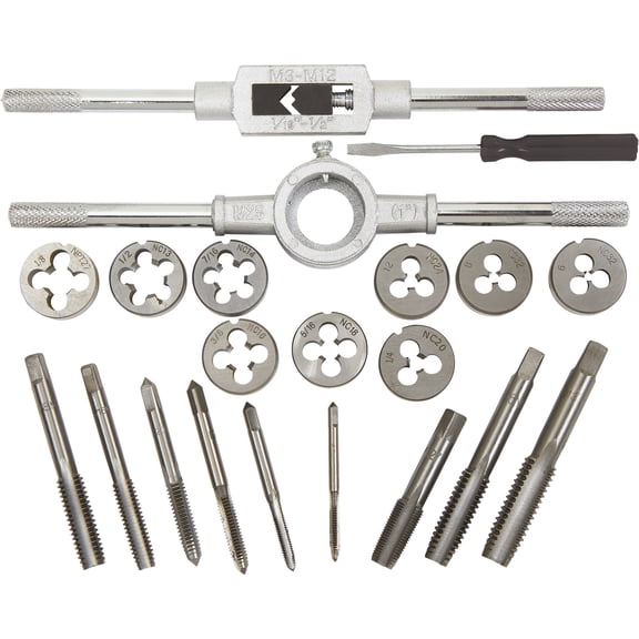 Ironton 21-Pc. SAE Tap & Die Set, Carbon Steel, Case
