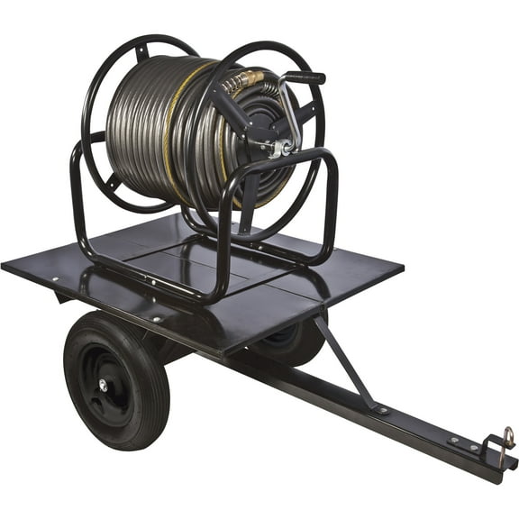 Ironton Trailered Garden Hose Reel, Holds 5/8in. x 400ft. Hose