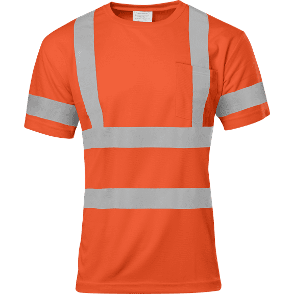 Ironwear 1201 Hi-Vis T-Shirt ANSI Class 3 Reflective Safety Short Long Sleeve High Visibility Crew Neck Shirt