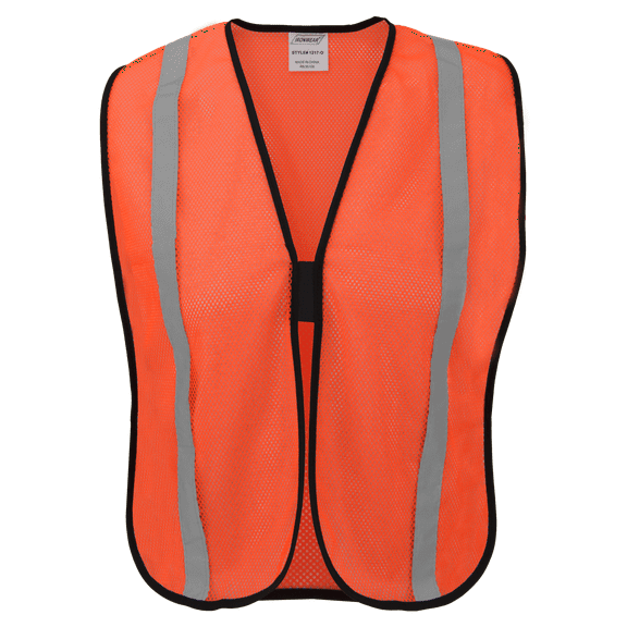 Ironwear 1217 Standard Polyester Safety Vest w/ 1” Reflective Tape