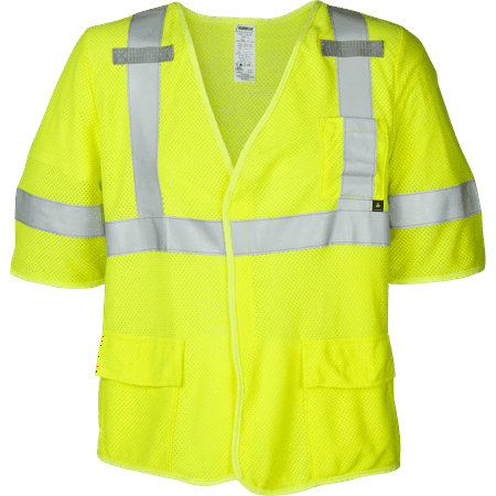 Ironwear 1267 Class 3 Flame-Resistant Safety Vest w/ Radio Clips