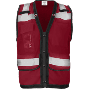 Ironwear 1279 Safety Vest w/ Snap Button Closure, Radio Clips & ID Holder