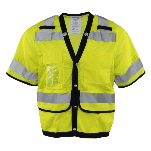 Ironwear 1280 Class 3 Safety Vest w/ Radio Clips & ID Holder