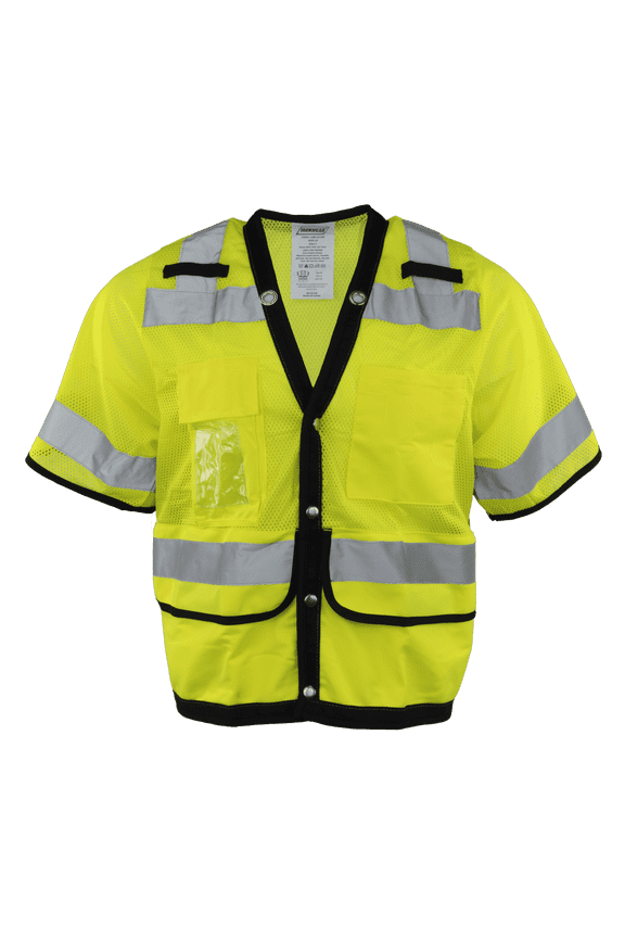 1280 Class 3 Safety Vest w/ Radio Clips & ID Holder