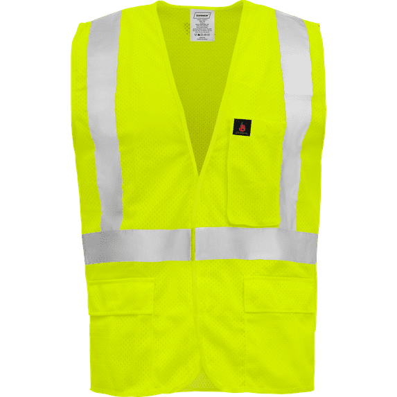 Ironwear 1284 Class 2 Flame-Retardant Safety Vest w/ 2” Reflective Tape