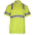 thumbnail image 1 of Ironwear 1860 Hi-Visibility Short Sleeve Buttoned Down Safety Work Shirt-Type R | ANSI Class 3 Compliant, 1 of 3